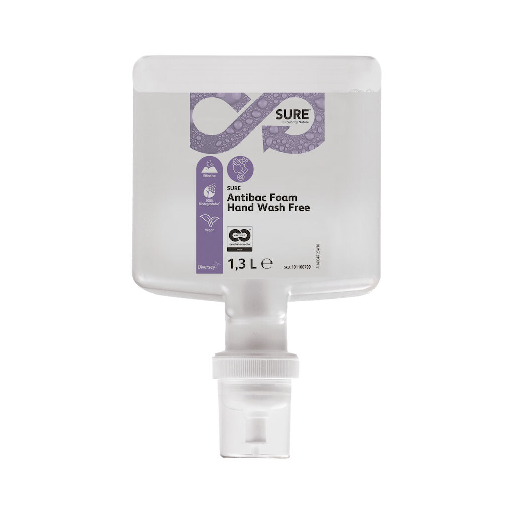 SURE Antibac Foam Hand Wash Free 4x1.3L - Antibakteriálne penové mydlo na ruky